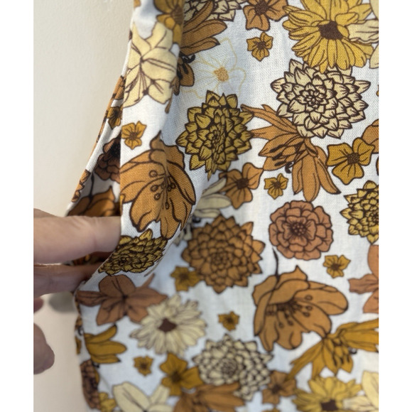 Haver & Blair London Womens Wide Leg Crop Pants Size M Linen Blend Floral NWT - Picture 5 of 12